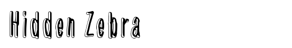 Hidden Zebra font preview